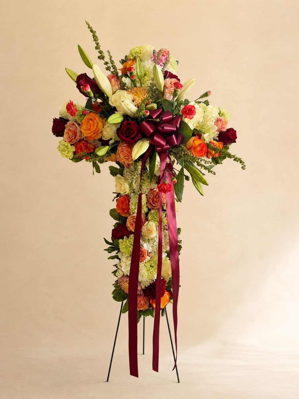 Corona fúnebre de Celiflor entregada en funeraria
