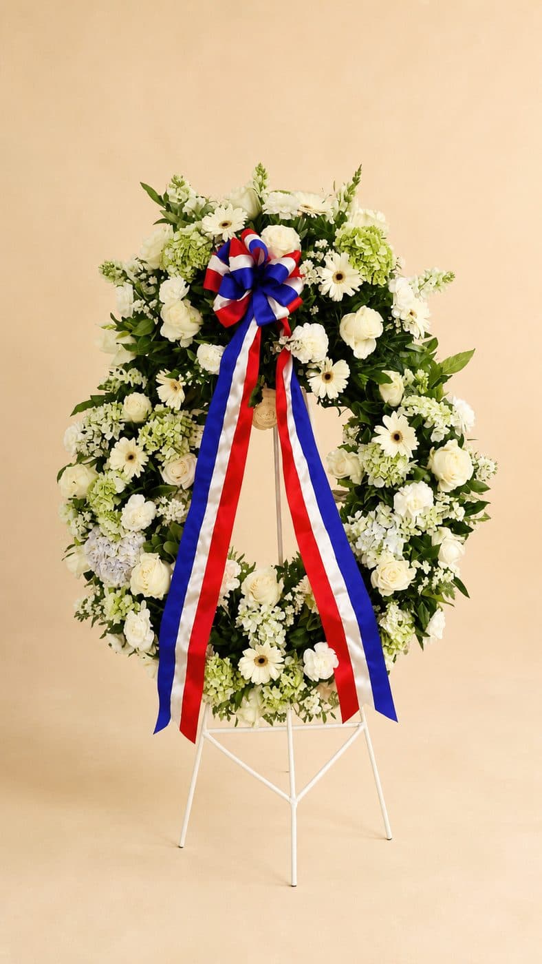 Corona fúnebre de Celiflor entregada en funeraria